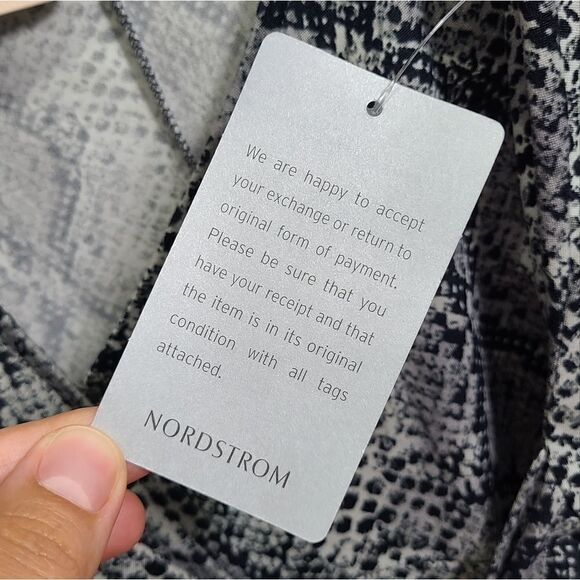 Como Vintage Snakeskin 3/4 Sleeve Wrap Dress Size Small New - Picture 3 of 4